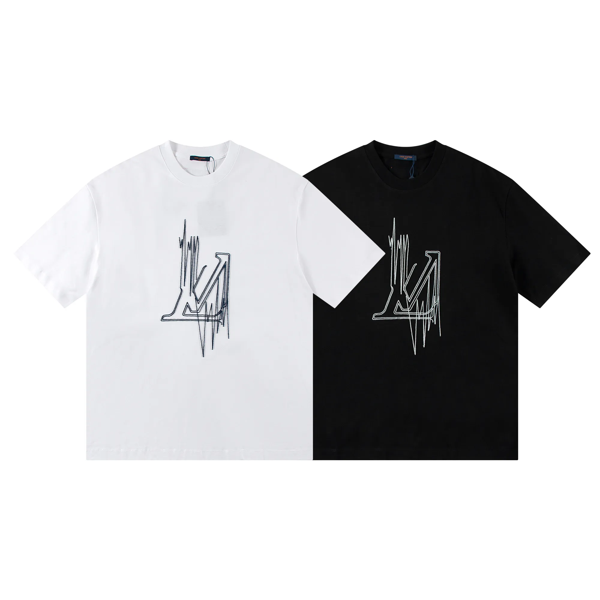 🅿️160 Style: 2026 new Louis Vuitton short-sleeved T-shirt Material: High version 300g double yarn combed cotton Size: S～XL Color: black white Style number: H2003
